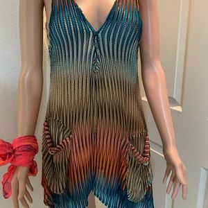 Multicolor Swimwear coverup